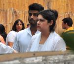 Arjun Kapoor with sister Anshula Kapoor at Sattee Shourie Funeral on June 11th 2016